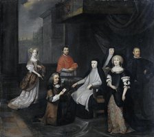Reception of the Dutch ambassador Hieronymus van Beverningk by the Spanish queen-regent Maria-Anna o Creator: Gaspar Netscher.