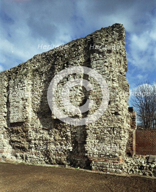A section of the City wall at Tower Hill, London. Artist: Unknown