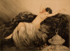 Nude with Black Fur. Creator: Icart, Louis Justin Laurent (1888-1950).