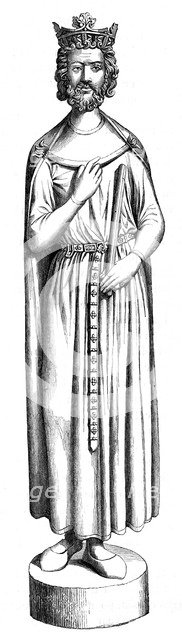 Statue of Childebert, 13th century (1849). Artist: Unknown