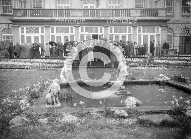Members attending the Riley Motor Club Rally, Croydon, 25 April 1931. Artist: Bill Brunell.