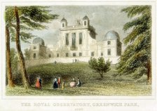 The Royal Greenwich Observatory, Flamsteed House, Greenwich Park, London, c1835. Artist: Unknown