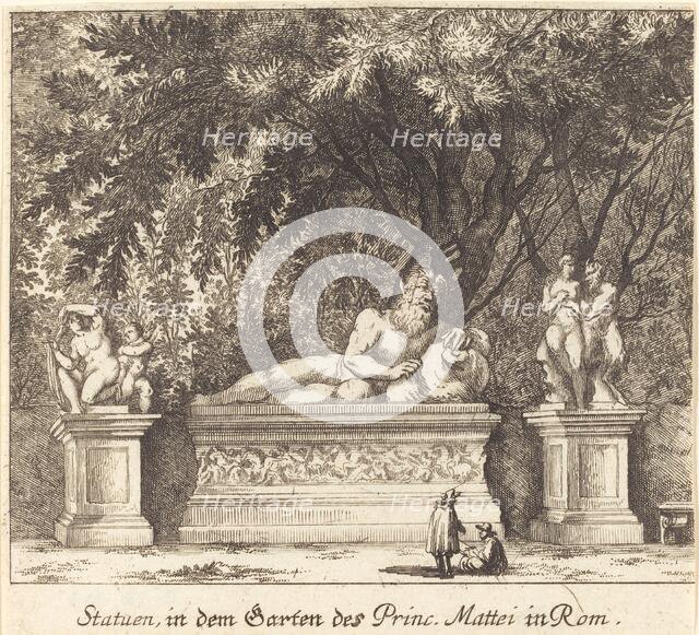 Gardens of Prince Mattei, Rome, 1681. Creator: Melchior Küsel.