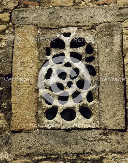 Original window, San Julian de los Prados, Spain, 9th century, (2002). Creator: LTL.