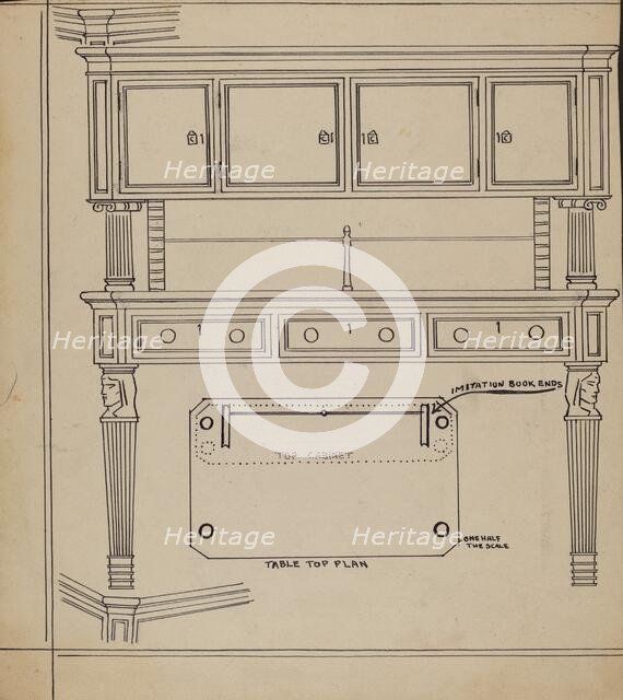 Desk, 1936. Creator: Frank Wenger.