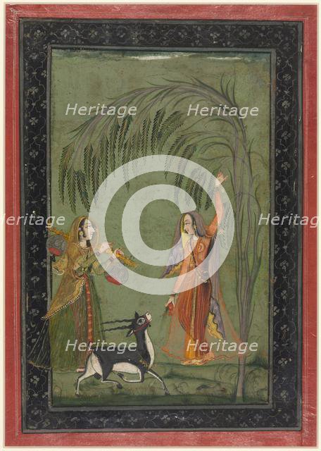 Todi Ragini, from a Ragamala Series, c. 1750-1775. Creator: Unknown.