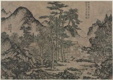Writing Books under the Pine Trees, 1279-1368. Creator: Wang Meng (Chinese, c. 1308-1385).