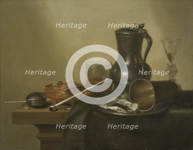 Tobacco Still Life, 1637. Creator: Willem Claesz. Heda.
