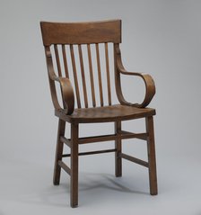 Bentwood armchair from a church in Tulsa, Oklahoma, late 19th-early 20th century. Creator: Unknown.