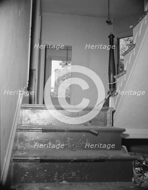 Interiors of wrecked homes on Independence Avenue..., Washington, D.C, 1942. Creator: Gordon Parks.