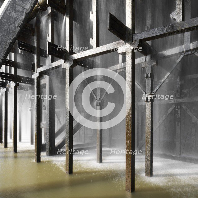Base of the south-east natural draft cooling tower, Didcot 'A' Power Station, Oxfordshire, 2013. Artist: James O Davies.