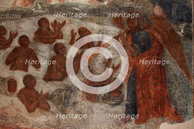 Fresco in the Cathedral of Our Lady of the Sign, Novgorod, Early 18th cen.. Artist: Bakhmatov, Ivan Yakovlevich (active Early 18th cen.)