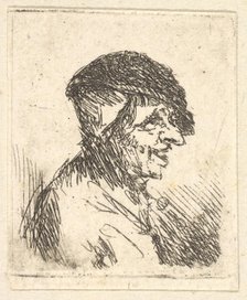 Head of Peasant, 17th century. Creator: Adriaen van Ostade.