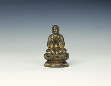 Gilt bronze Buddha, China, 10th century. Artist: Unknown