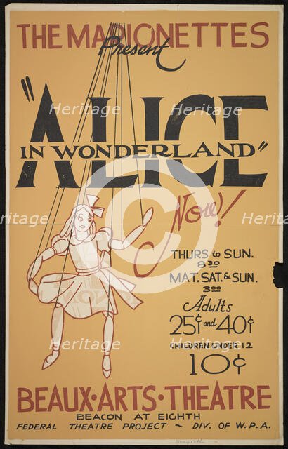 Alice in Wonderland, [193-]. Creator: Unknown.