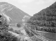 Iron Mountains & water gap near Clifton Forge, Clifton Forge, Va., between 1900 and 1910. Creator: Unknown.