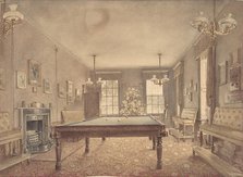 Interior of the billiard room at Lupton House, Devonshire, designed by George..., 1838. Creator: Reid Turner.