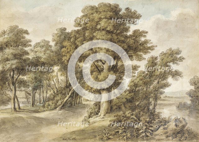 Woodland Scene, 1839. Creator: John Wilhelm Nahl.