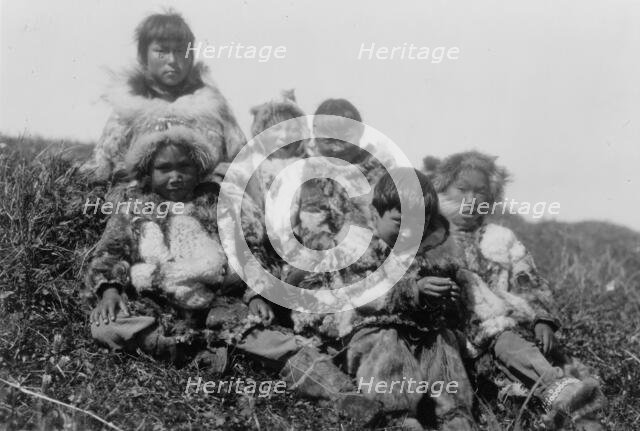 Nunivak children, c1929. Creator: Edward Sheriff Curtis.