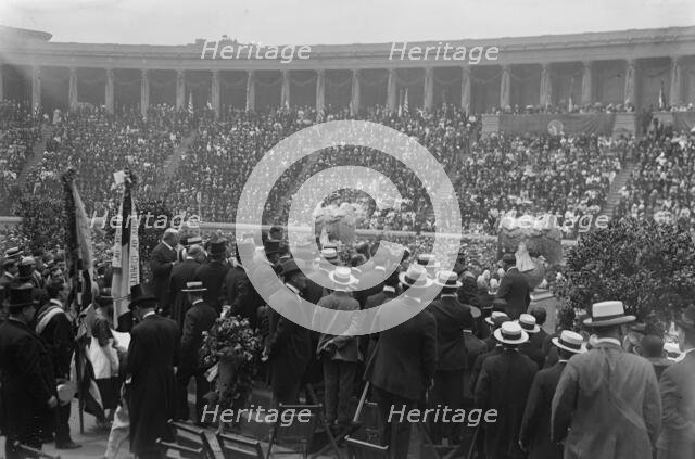 Italians in stadium, 23 Jun 1917. Creator: Bain News Service.
