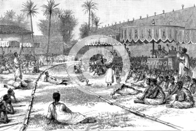 ''The French operations in Dahomey - A Council of War at Abomey', 1890. Creator: Unknown.