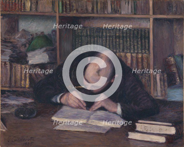 Portrait of the Bookseller E. J. Fontaine, 1885. Artist: Caillebotte, Gustave (1848-1894)
