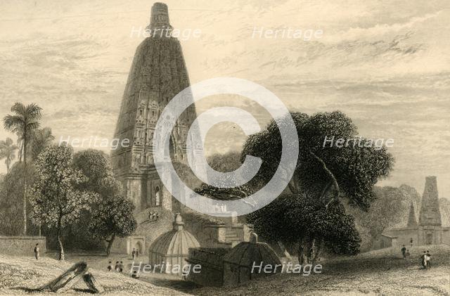 'Great Temple at Bode Gyah', 1835. Creator: William Daniell.