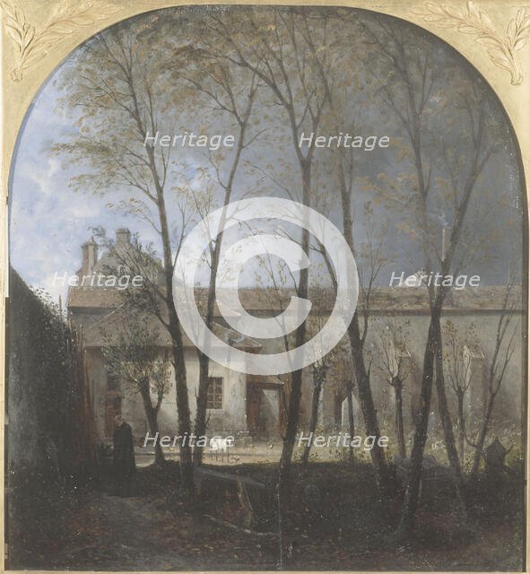 Sainte-Marguerite Cemetery; presumed location of the tomb of Louis XVII, 1856. Creator: Auguste Jacques Regnier.