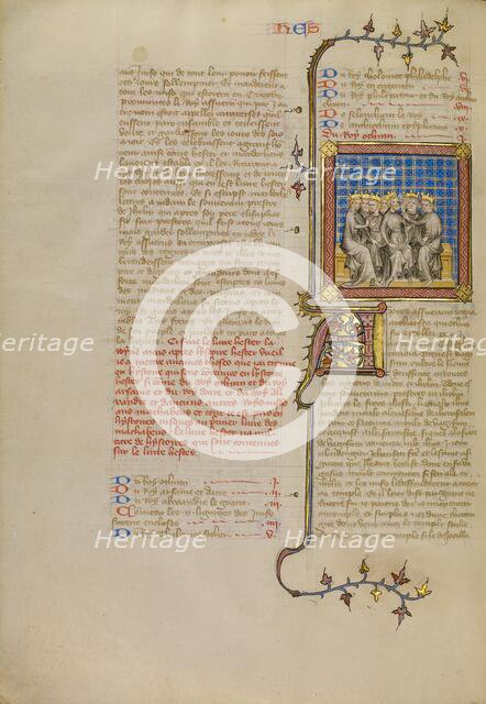 Kings from the Books of Esther and Maccabees, about 1360-1370. Creator: Master of Jean de Mandeville.