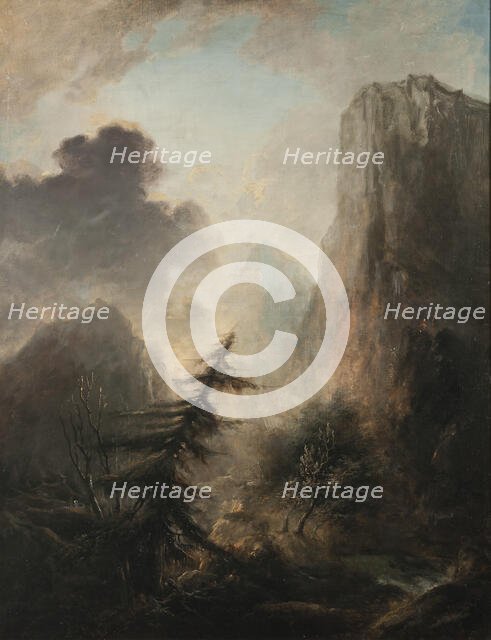 Romantic Landscape with Spruce, from 1768 until 1780. Creator: Elias Martin.