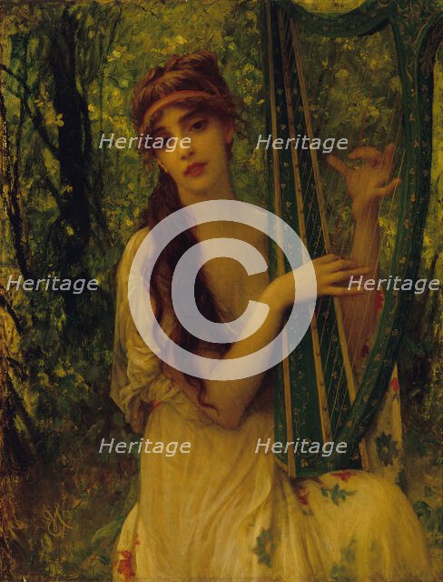 La musique (Agathe Calmel), 1882. Creator: Antoine Auguste Ernest Hebert.