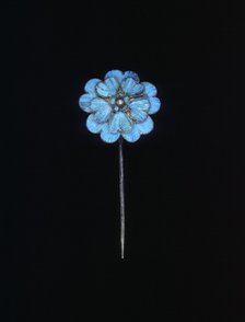 Kingfisher feather decorated hairpin, Qing dynasty, China, 19th century. Artist: Unknown