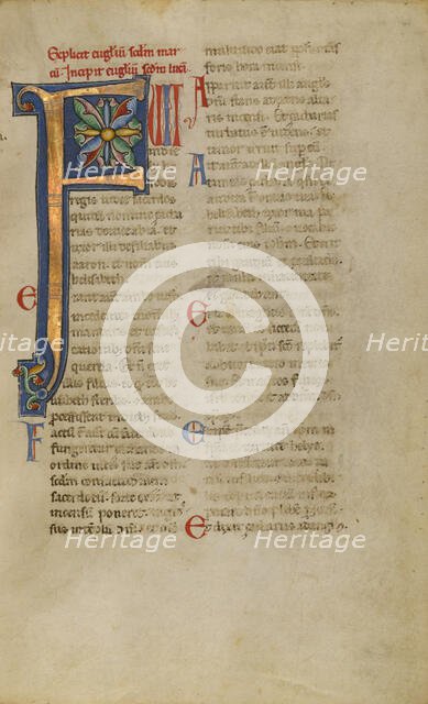 Decorated Initial P; New Testament, late 12th century. Creator: Unknown.