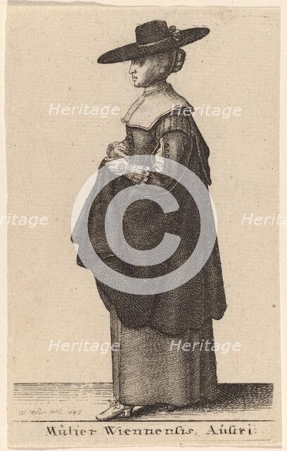 Mulier Wiennensis Austri, 1643. Creator: Wenceslaus Hollar.