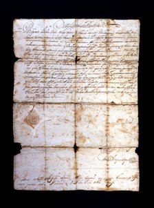 Title of infantry captain issued by D. Juan of Austria in favor of D. Isidro Bello de las Euras i…
