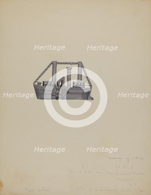 Miniature Boat, c. 1936. Creator: Raoul Du Bois.