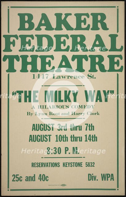 The Milky Way, Denver, 1938. Creator: Unknown.