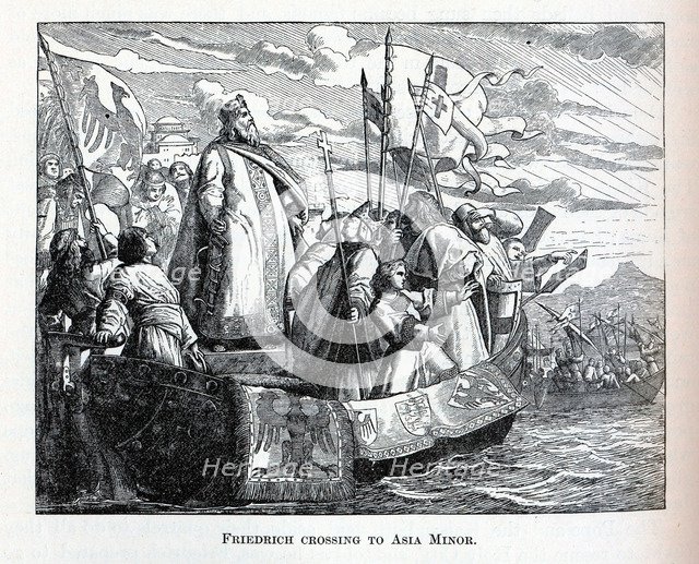 Friedrich crossing to Asia Minor, 1882. Artist: Anonymous  