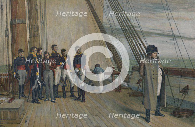 'Napoleon on Board H.M.S. Bellerophon, July, 1815', (1896). Creator: Unknown.