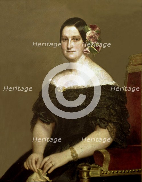 Maria Cristina de Borbón-Dos Sicilias, portrait of 1841.