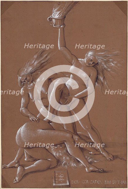 New Year's Greeting with Three Witches, 1514. Artist: Baldung, Hans (1484-1545)
