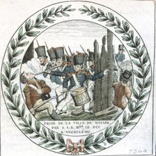 Taking of Mataro by the troops of the Duke of Angouleme, French military (1775-1844), Defiance of…