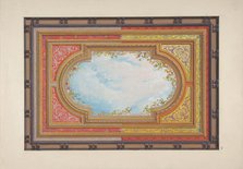 Design for a ceiling painted with trompe l'oeil clouds, 1830-97. Creators: Jules-Edmond-Charles Lachaise, Eugène-Pierre Gourdet.