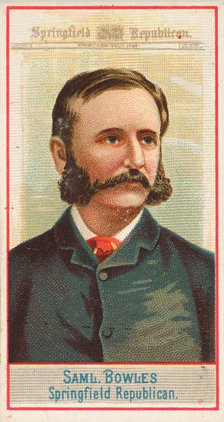 Samuel Bowles, Springfield Republican, from the American Editors series (N1) for Allen & G..., 1887. Creator: Allen & Ginter.