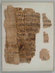 Papyrus Fragments, Coptic, 4th-7th century. Creator: Unknown.