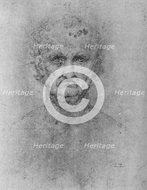 'Full Face of an Old Man', c1480 (1945). Artist: Leonardo da Vinci.