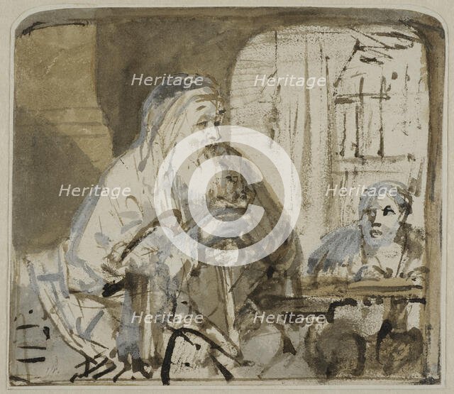 Homer dictates to a scribe. Creator: Rembrandt Harmensz van Rijn.