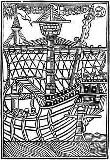 Spanish caravel, 1439 (1964). Artist: Anon