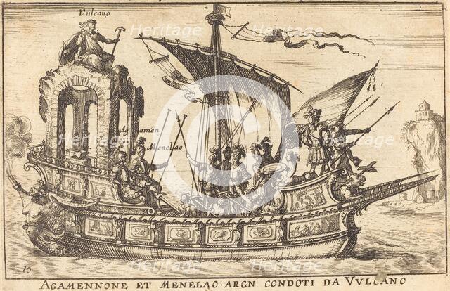 Agamennone et Menelao argn condoti da Vulcano. Creator: Balthasar Moncornet.