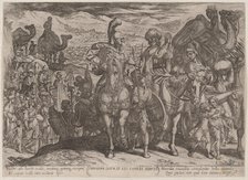Plate 3: Abraham Taking Lot and His Family to His Own Land, from 'The Battles..., ca. 1590-ca. 1610. Creator: Antonio Tempesta.